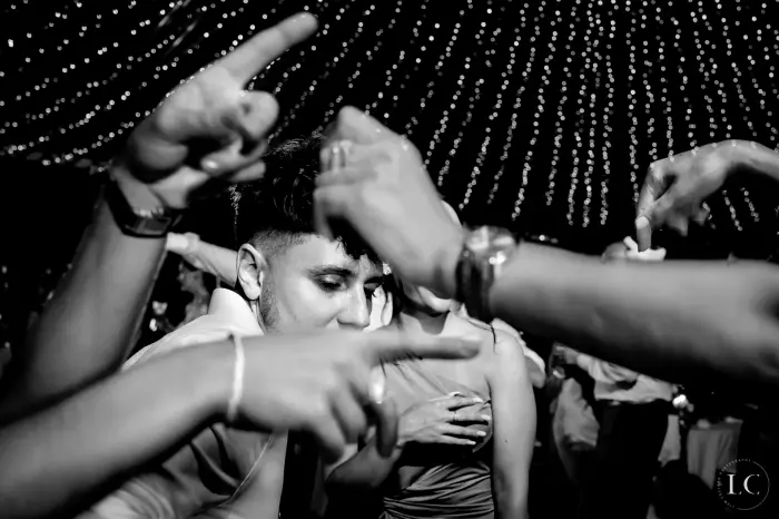 Dancing wedding reception