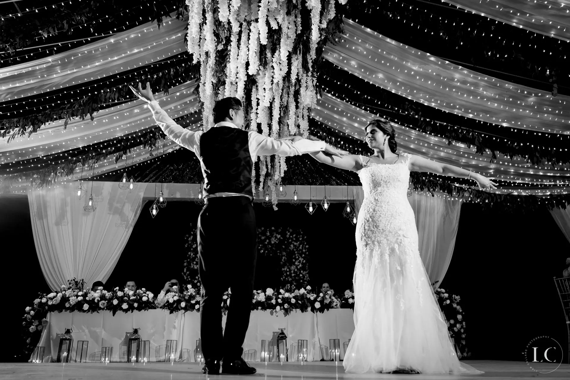 Bride and groom first dance